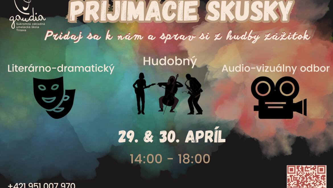 Prijímačky 29. – 30.4.2024